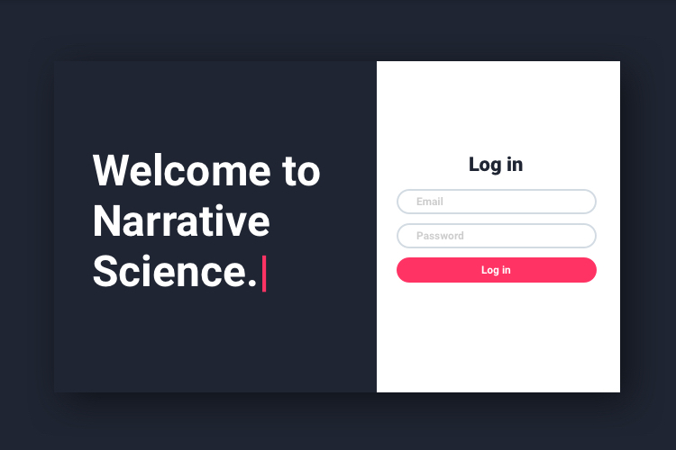 interactive stories login page